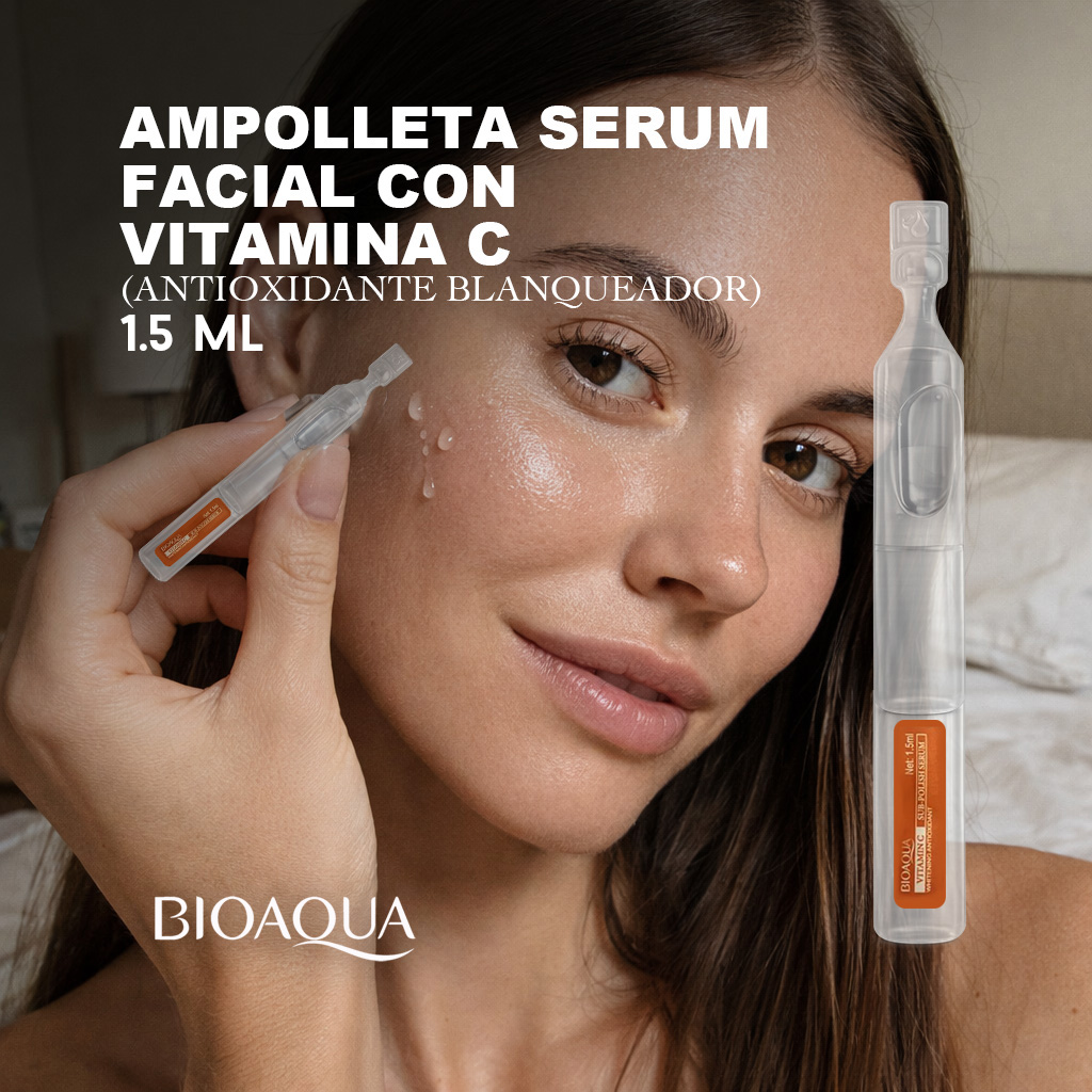 1 AMPOLLETA SERUM FACIAL CON VITAMINA C 1.5 ML ANTIOXIDANTE BLANQUEADOR