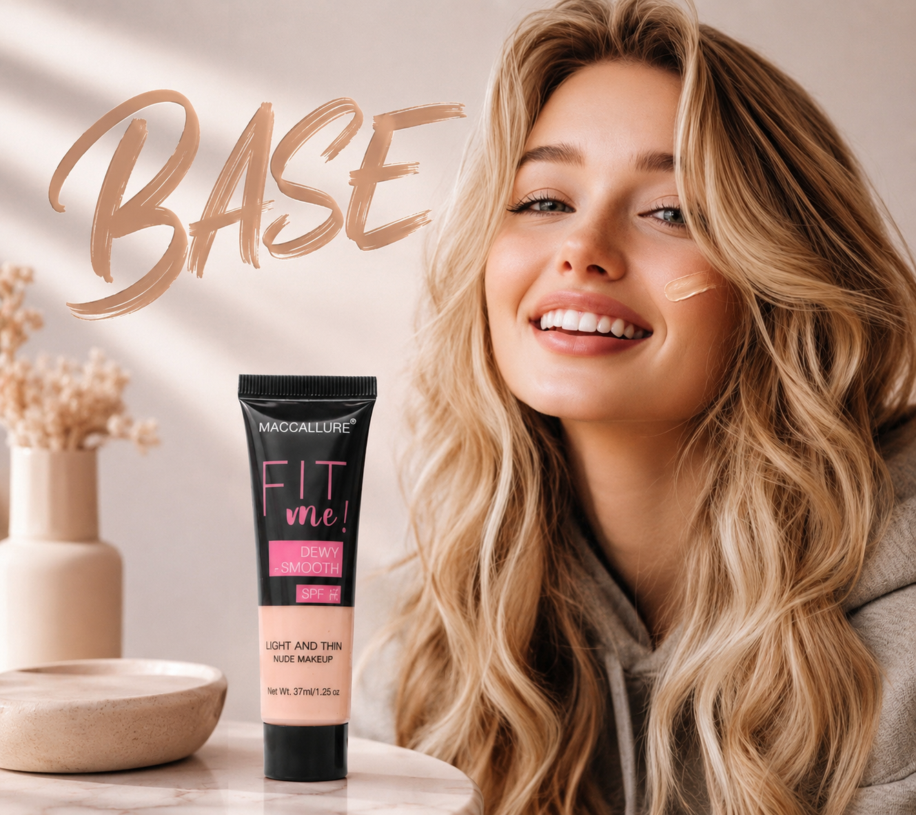 BASE FIT CLARO ACABADO NATURAL + HIDRATACION 37 ML